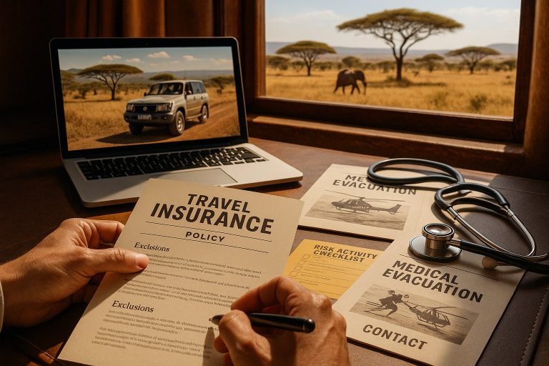 Cómo elegir seguro de viaje para safaris en África: vacunas, evacuación médica y actividades de riesgo cubiertas Cómo elegir seguro de viaje para safaris en África: vacunas, evacuación médica y actividades de riesgo cubiert