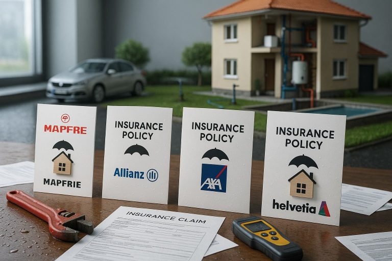 Comparativa de seguros de hogar para chalé unifamiliar frente a daños por agua: Mapfre, Allianz, AXA y Helvetia Comparativa de seguros de hogar para chalé unifamiliar frente a daños por agua: Mapfre, Allianz, AXA y Helveti