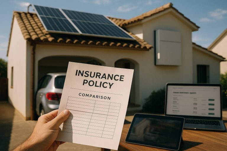Comparativa de seguros de hogar para viviendas con placas solares y batería doméstica conectada Comparativa de seguros de hogar para viviendas con placas solares y batería doméstica conectada