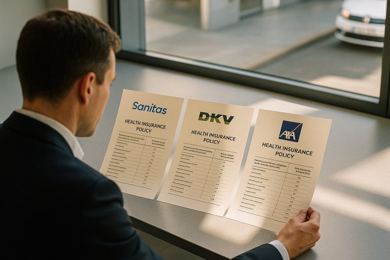 Comparativa de seguros de salud de reembolso para rentas altas: Sanitas, DKV y AXA por porcentaje reembolsado y sublímites Comparativa de seguros de salud de reembolso para rentas altas: Sanitas, DKV y AXA por porcentaje reembolsado